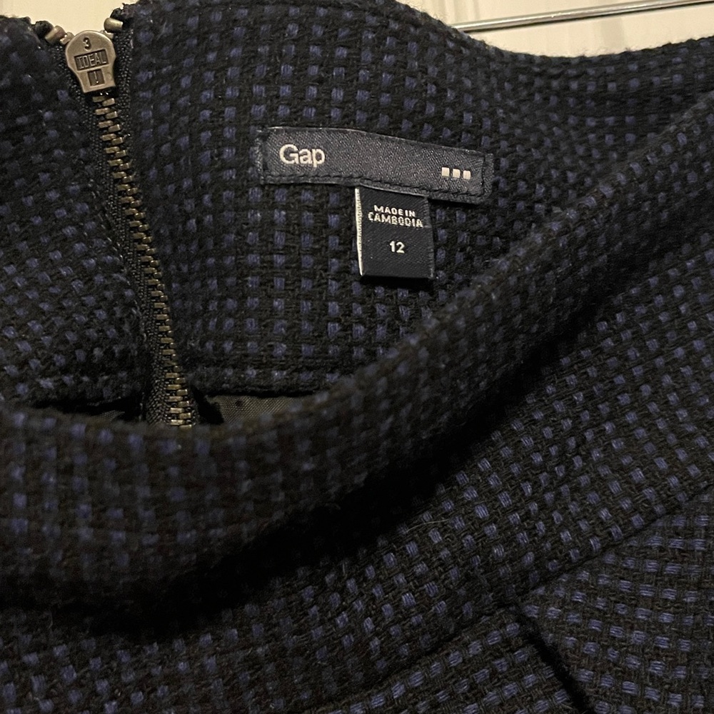 Gap Navy and black Tweed mini skirt